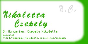 nikoletta csepely business card